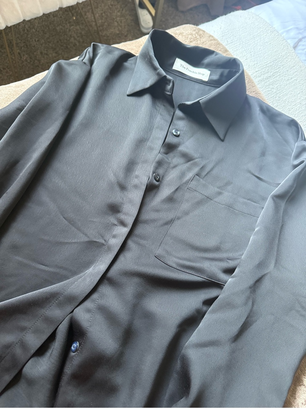 The Frankie Shop Black Casual Button-Down Shirt